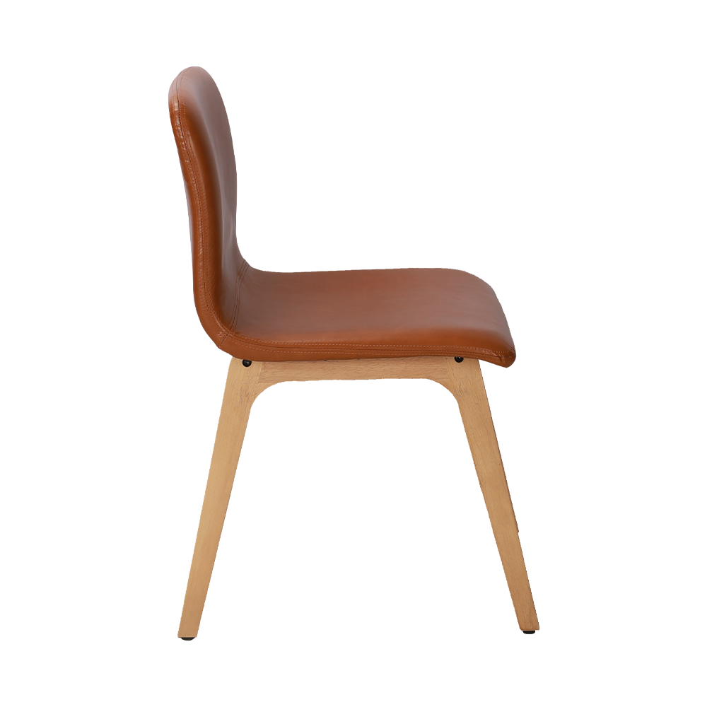 เก้าอี้รับประทานอาหารไม้เนื้อแข็งสีน้ำตาล