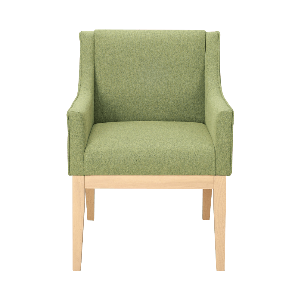 เก้าอี้รับประทานอาหารไม้เนื้อแข็งพร้อมที่วางแขน