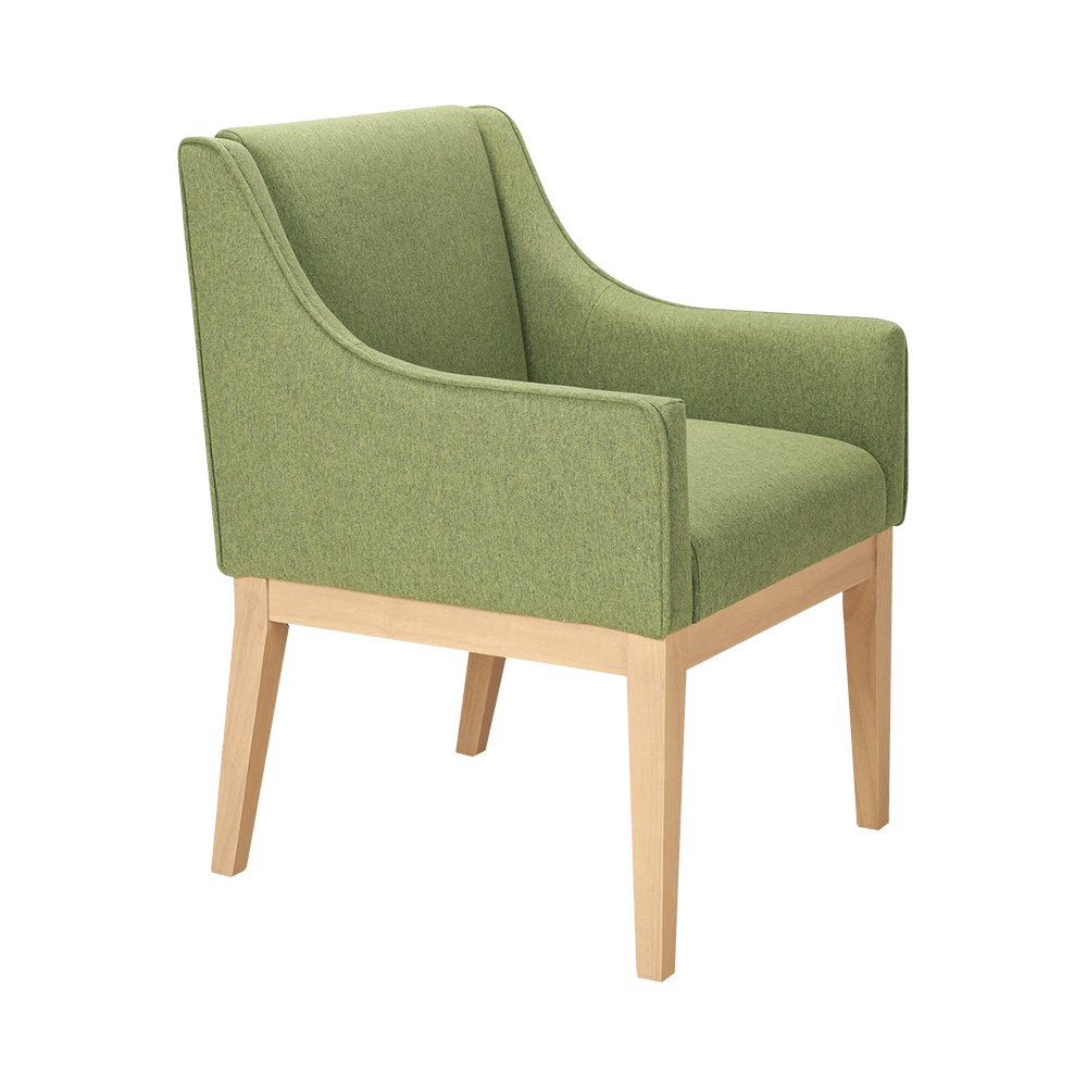 เก้าอี้รับประทานอาหารไม้เนื้อแข็งพร้อมที่วางแขน