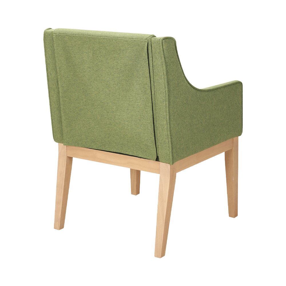 เก้าอี้รับประทานอาหารไม้เนื้อแข็งพร้อมที่วางแขน